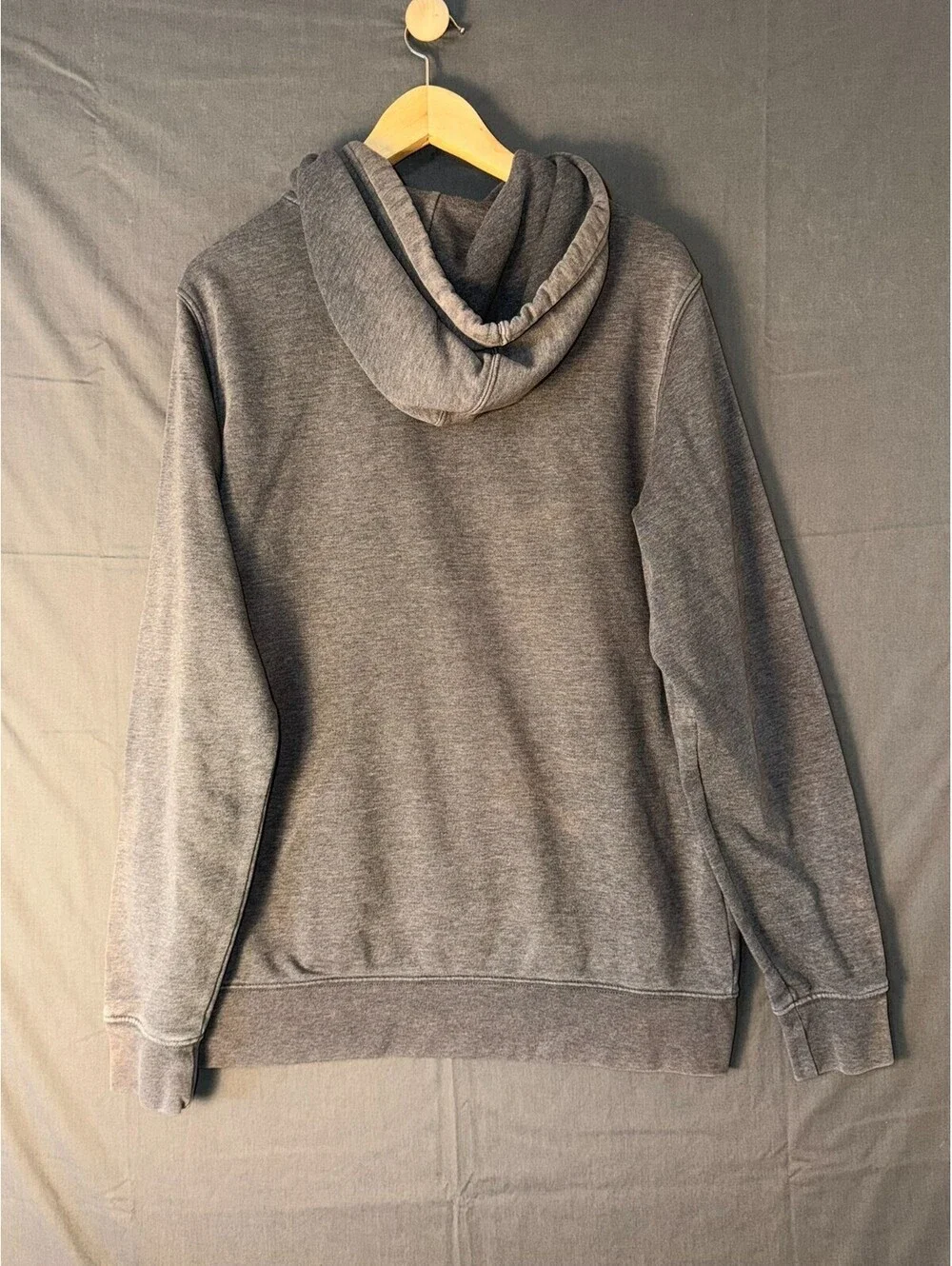 The North Face Hoodie Men’s Large Gray Pullover Sweatshirt Logo Spellout